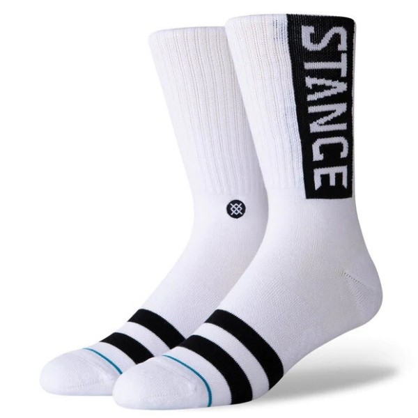 stance nogavice crew the og 3 pack black white
