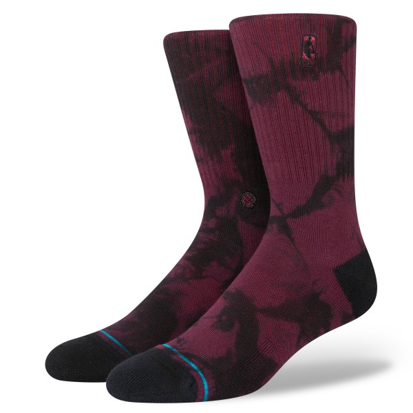 STANCE NOGAVICE NBA NBA LOGOMAN DYE CREW maroon