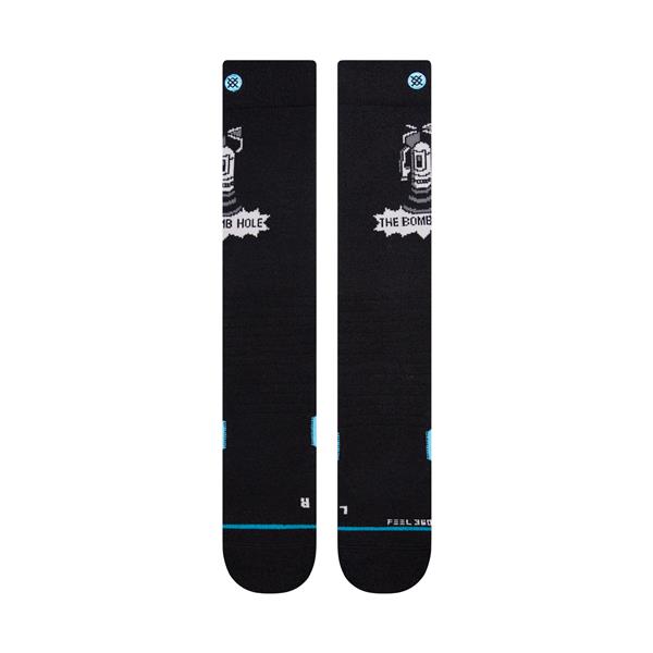 stance volnene tehnične nogavice bomb hole black merino