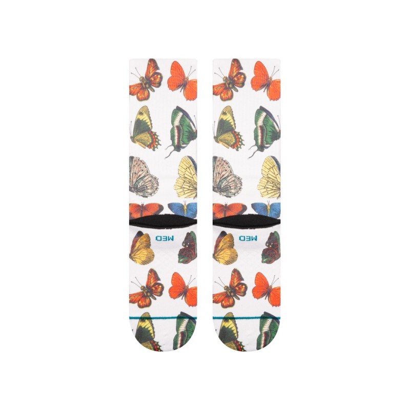 stance nogavice crew flutterby canvas