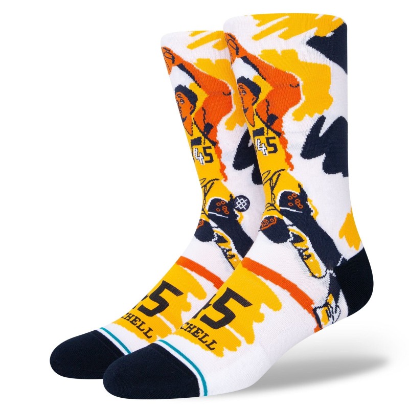STANCE NOGAVICE NBA PAINT MITCHELL CREW WHITE