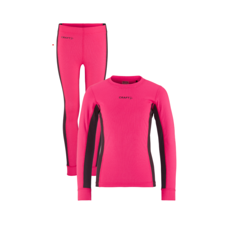 CRAFT OTROŠKI SET CORE DRY BASELAYER SET JR FAME-DK PLUM - AKTIVNO PERILO