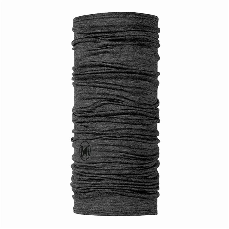 buff® volnena tuba lightweight merino wool solid grey