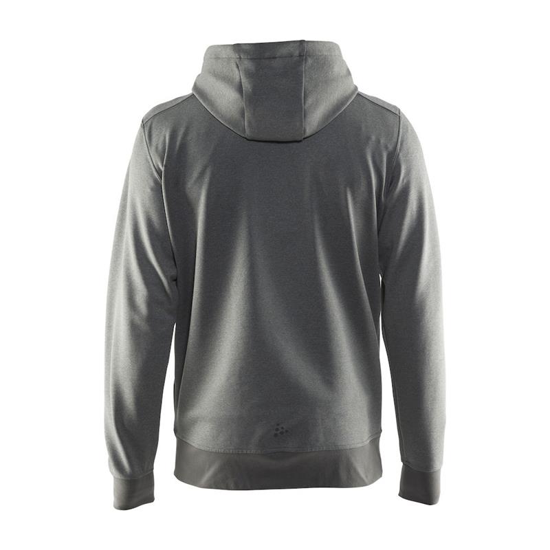 craft moški pulover noble full zip hood dk  temno siva grey mela