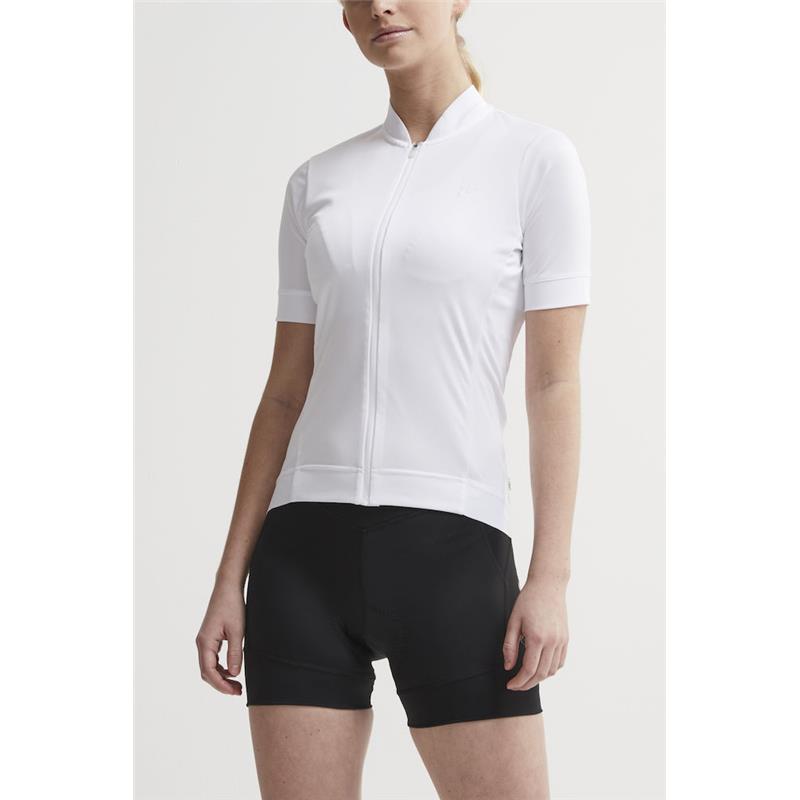 craft ženska kolesarska majica s kratkimi rokavi essence jersey tight fit bela white