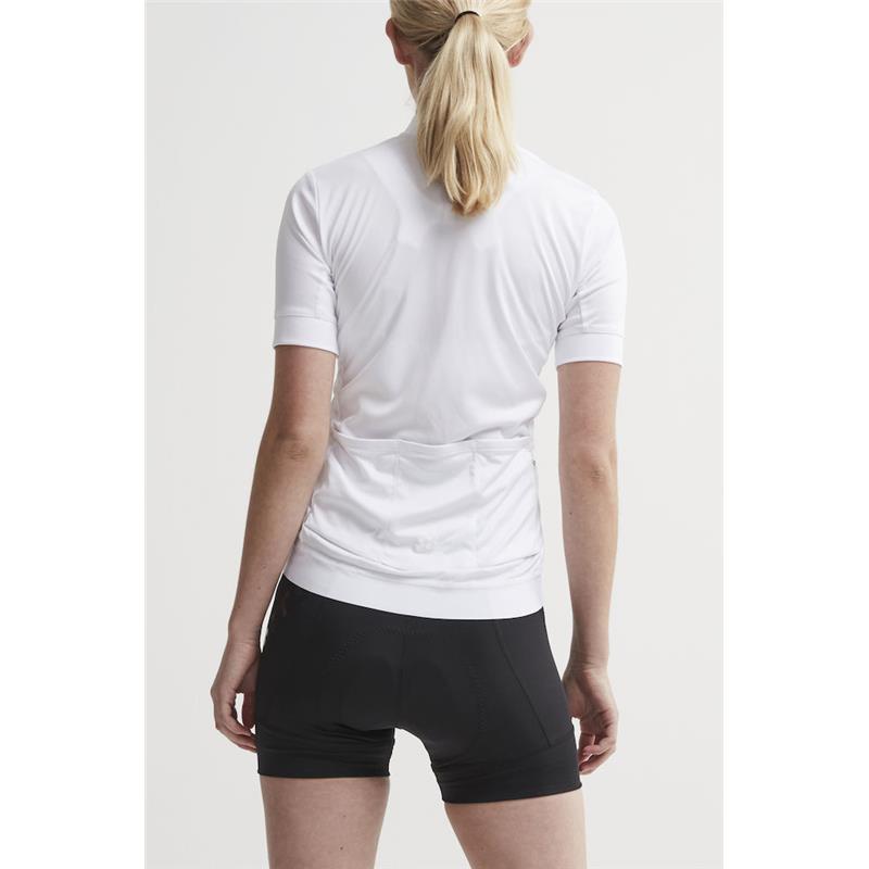 craft ženska kolesarska majica s kratkimi rokavi essence jersey tight fit bela white