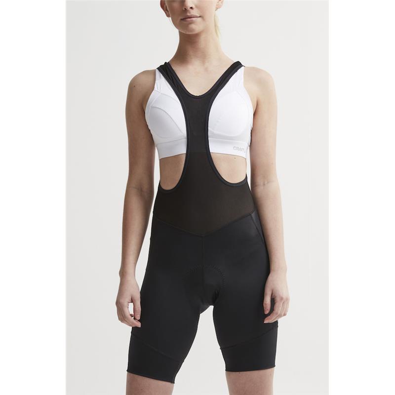 CRAFT ŽENSKE KRATKE KOLESARSKE HLAČE Z NARAMNICAMI CORE ESSENCE BIB SHORTS BLACK - C3