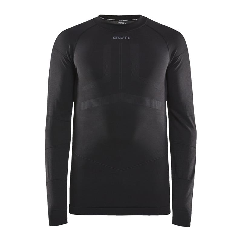 CRAFT MOŠKA MAJICA Z DOLGIMI ROKAVI ACTIVE INTENSITIY BLACK/ASPHALT-AKTIVNO PERILO 