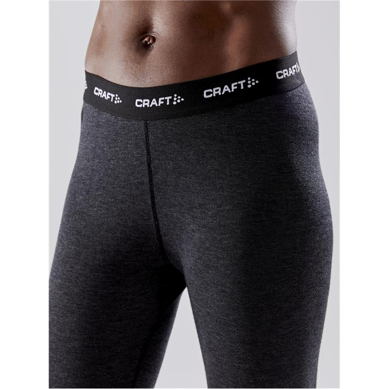 CRAFT ŽENSKI VOLNEN 42% MERINO SET CORE WOOL MERINO BLACK MELANGE - AKTIVNO PERILO