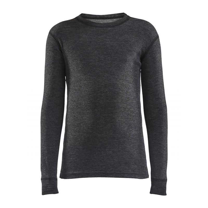 CRAFT OTROŠKI VOLNEN 42% MERINO SET CORE MERINO BLACK MELANGE - AKTIVNO PERILO