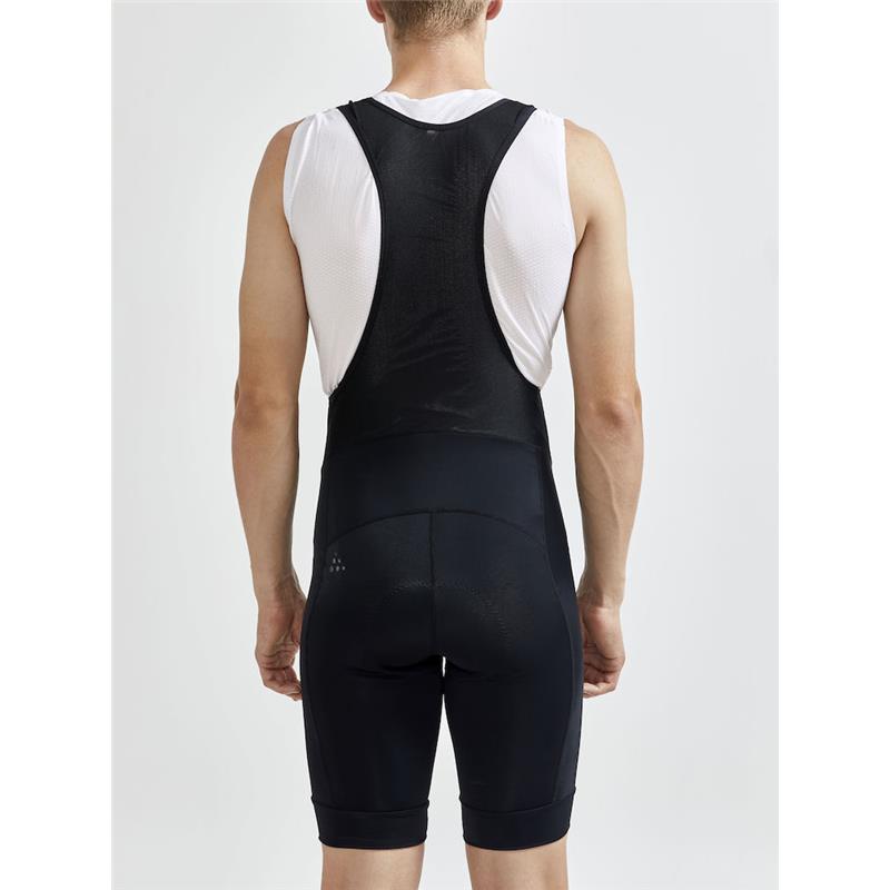 CRAFT MOŠKE KRATKE KOLESARSKE HLAČE S PODLOŽKO Z NARAMNICAMI CORE ENDUR BIB SHORTS ČRNA BLACK - C4