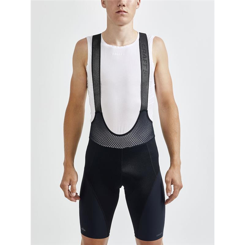 CRAFT MOŠKE KRATKE KOLESARSKE HLAČE Z NARAMNICAMI ADV AERO BIB SHORTS BLACK - C2