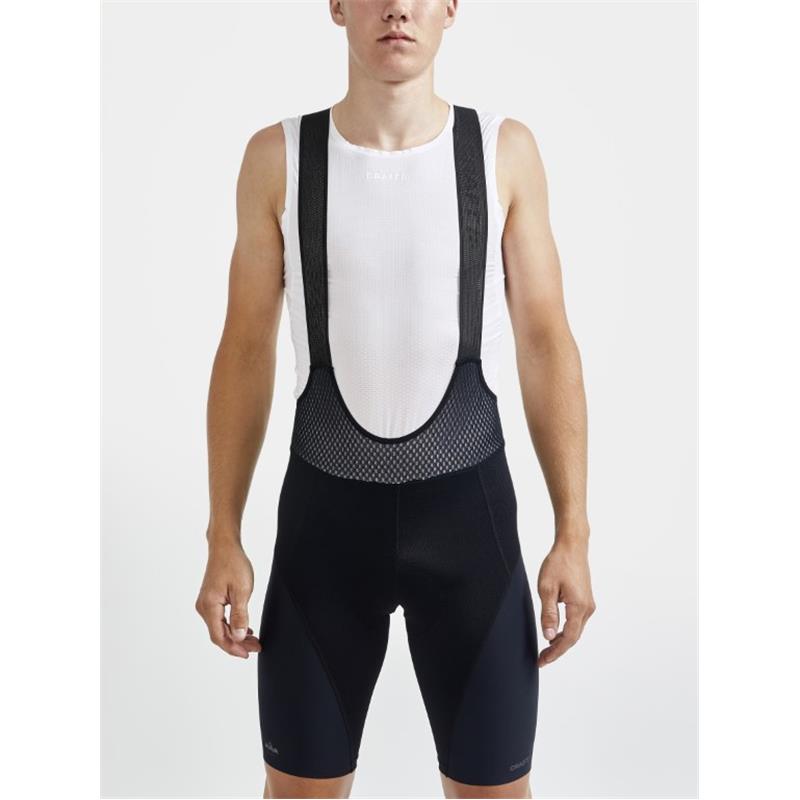 CRAFT MOŠKE KRATKE KOLESARSKE HLAČE Z NARAMNICAMI ADV AERO BIB SHORTS BLACK - C2