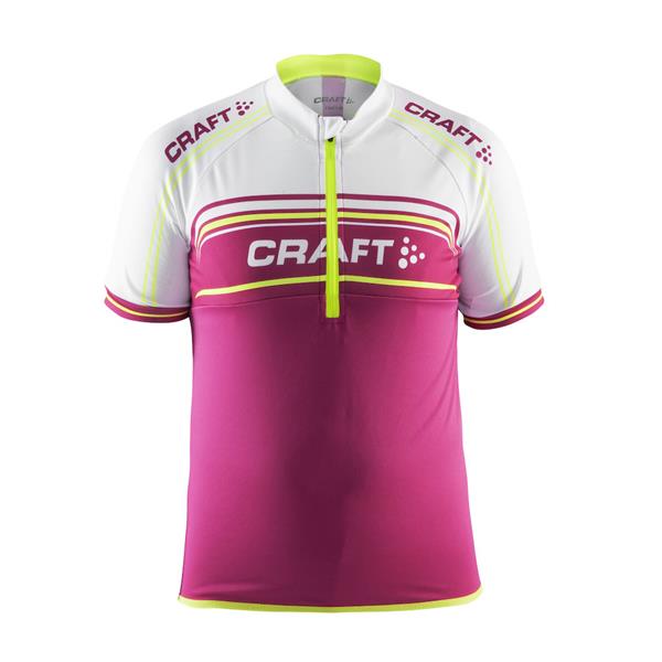 craft otroška kolesarska majica s kratkimi rokavi jb logo vijolična in bela smoothie