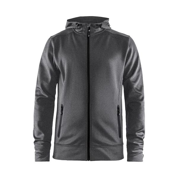 craft moški pulover noble full zip hood dk  temno siva grey mela