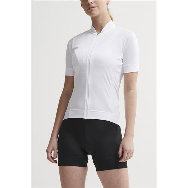 craft ženska kolesarska majica s kratkimi rokavi essence jersey tight fit bela white