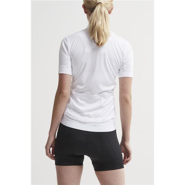 craft ženska kolesarska majica s kratkimi rokavi essence jersey tight fit bela white