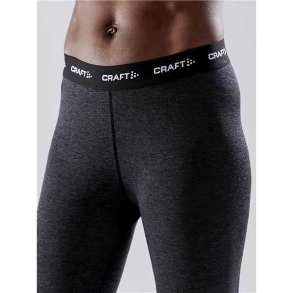 CRAFT ŽENSKI VOLNEN 42% MERINO SET CORE WOOL MERINO BLACK MELANGE - AKTIVNO PERILO