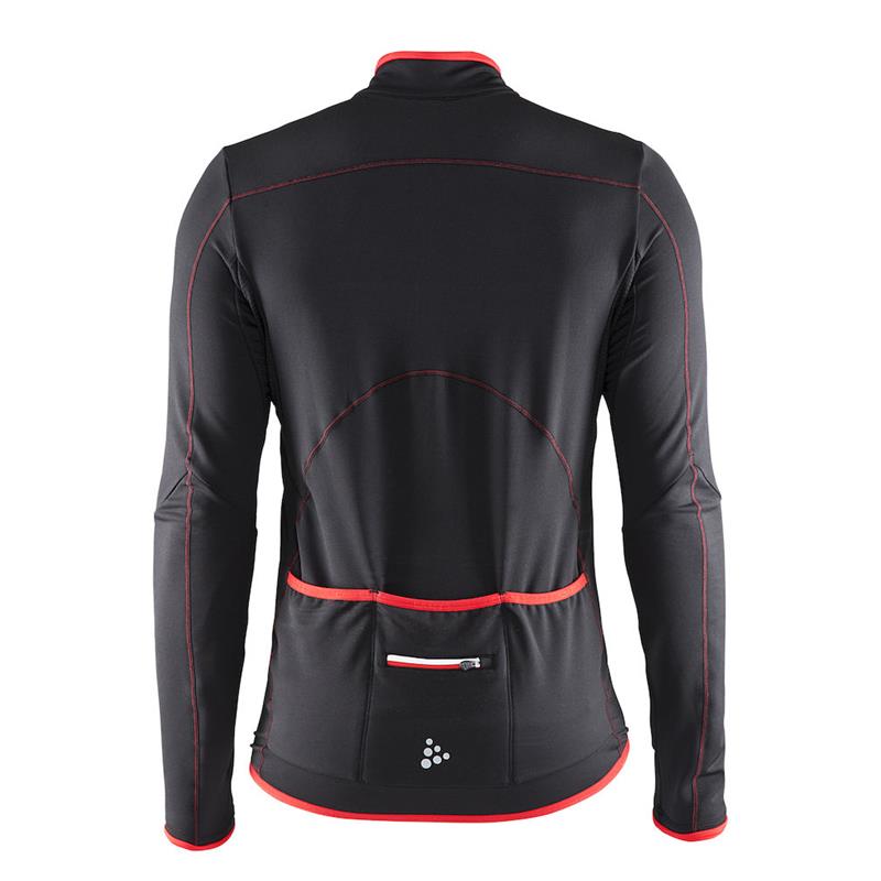 craft kolesarska moška majica z dolgimi rokavi move thermal black/red
