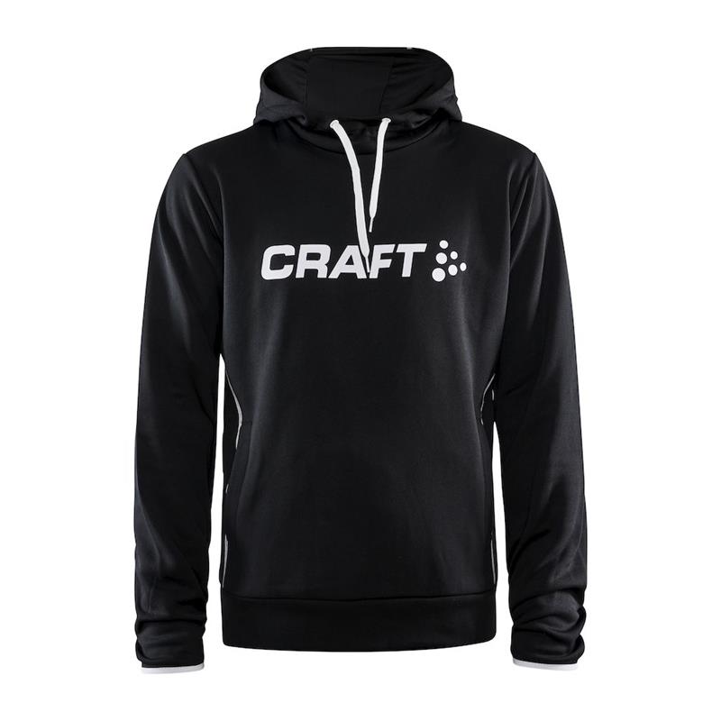 craft moški funkcijski pulover logo black/white