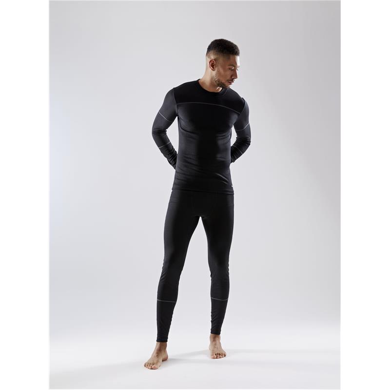 craft moški set baselayer black/granit