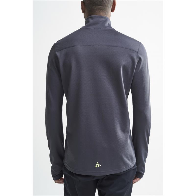craft moški puli pin halfzip asphalt/acid