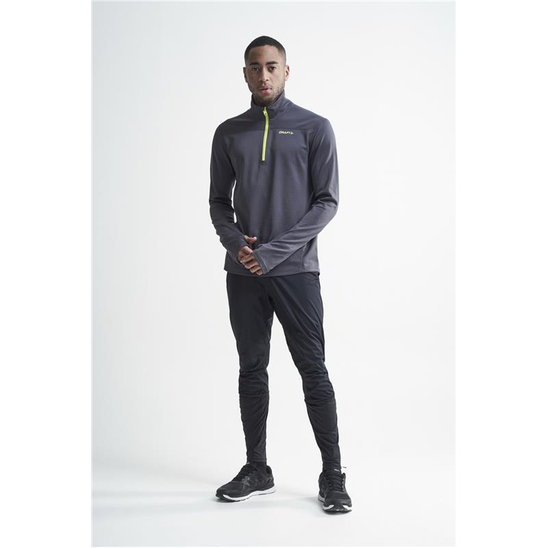 craft moški puli pin halfzip asphalt/acid