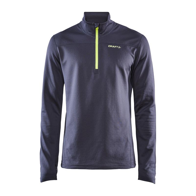craft moški puli pin halfzip asphalt/acid