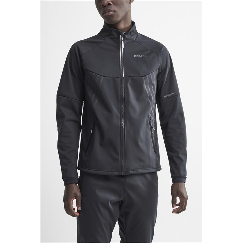 craft moška jakna warm train jacket black/transp