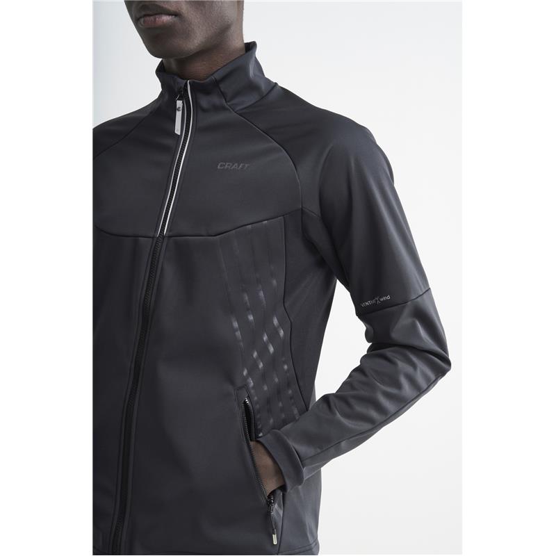 craft moška jakna warm train jacket black/transp