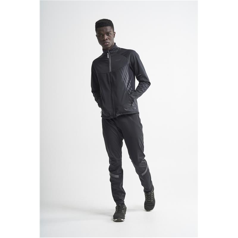 craft moška jakna warm train jacket black/transp