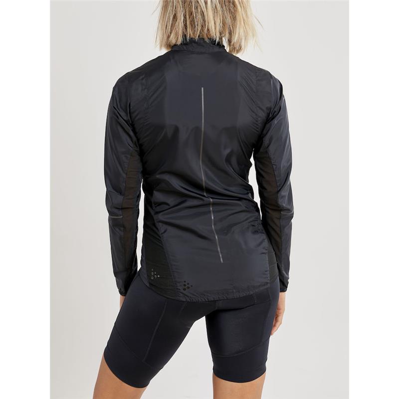 craft ženska kolesarska jakna vetrovka essence light wind jacket  black