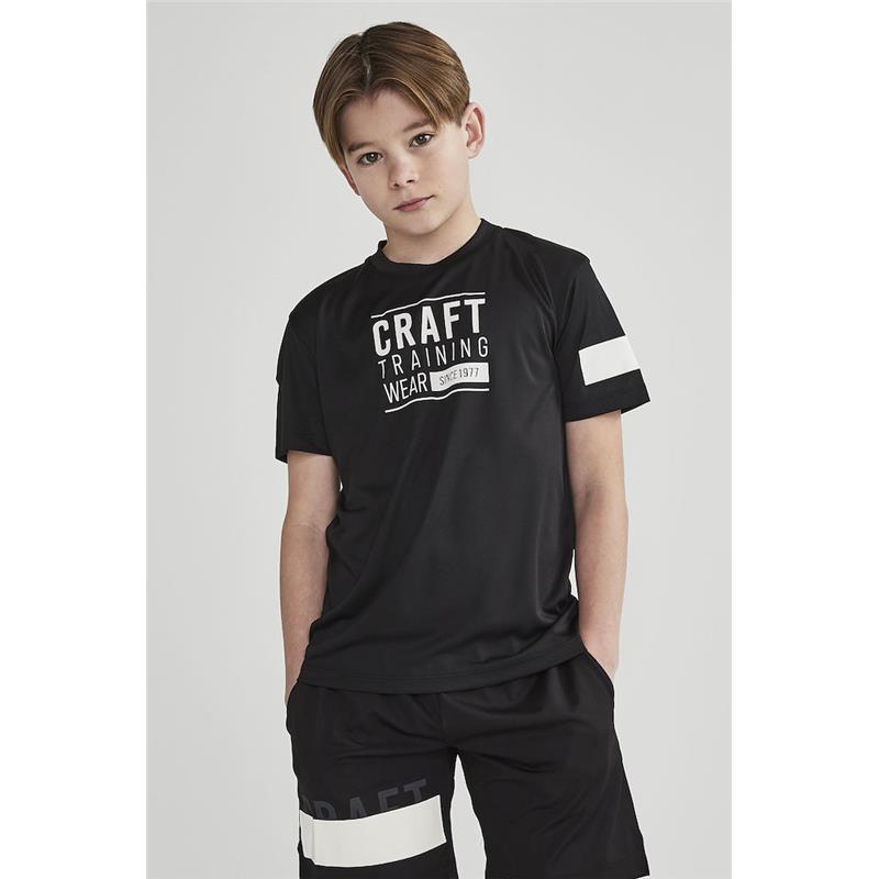 craft otroška majica s kratkimi rokavi focus black