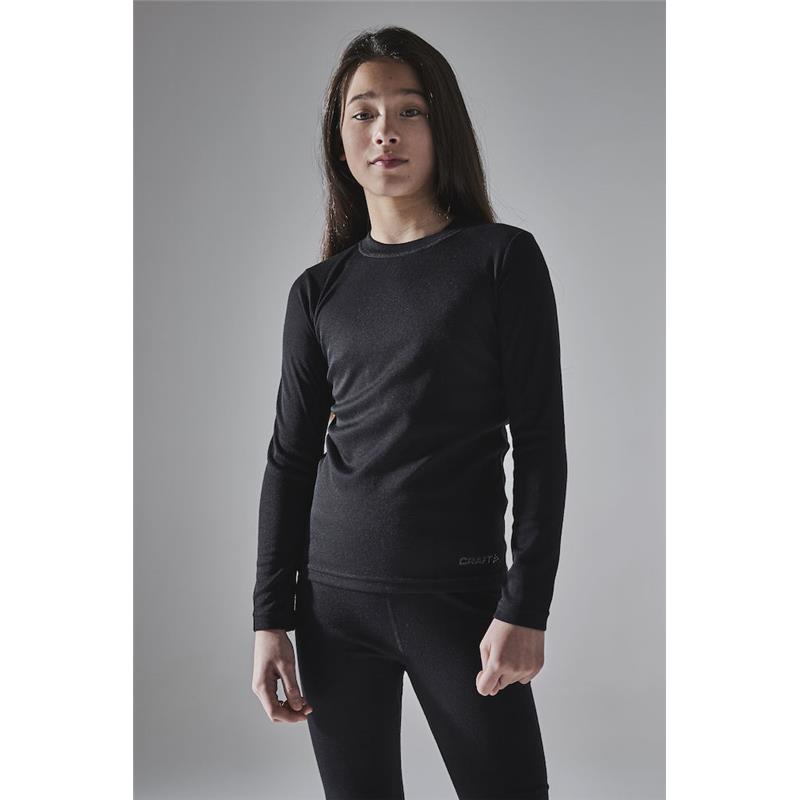 craft otroški set core warm baselayer black -aktivno perilo 