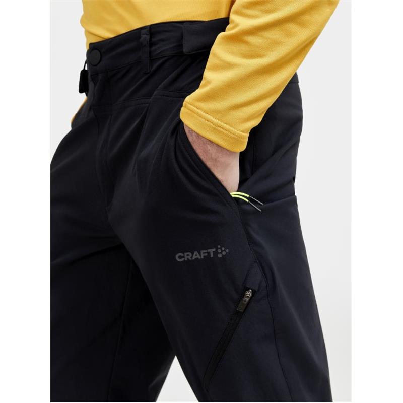 craft moške elastične pohodne dolge hlače adv explore tech pants black