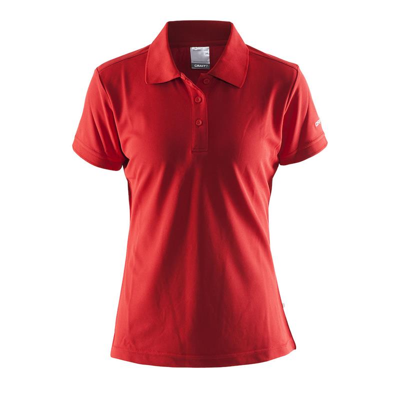 craft ženska majica s kratkimi rokavi polo bright red