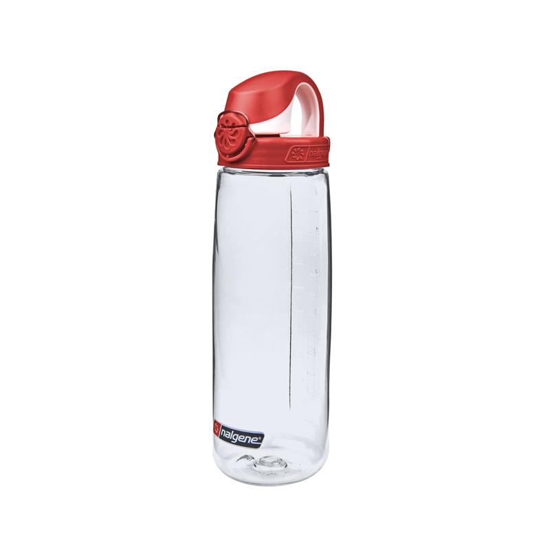 nalgene steklenička otf 750ml clear/fire red cap
