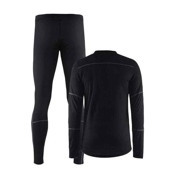 craft moški set baselayer black/granit