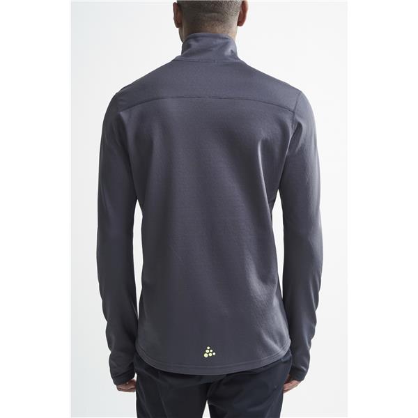 craft moški puli pin halfzip asphalt/acid