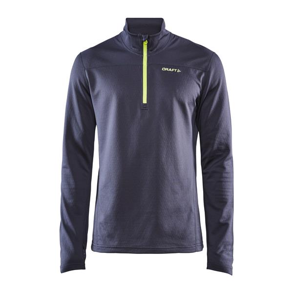 craft moški puli pin halfzip asphalt/acid