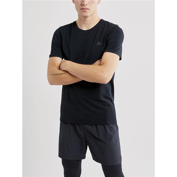 craft moška majica s kratkimi rokavi fuseknit light black-aktivno perilo 