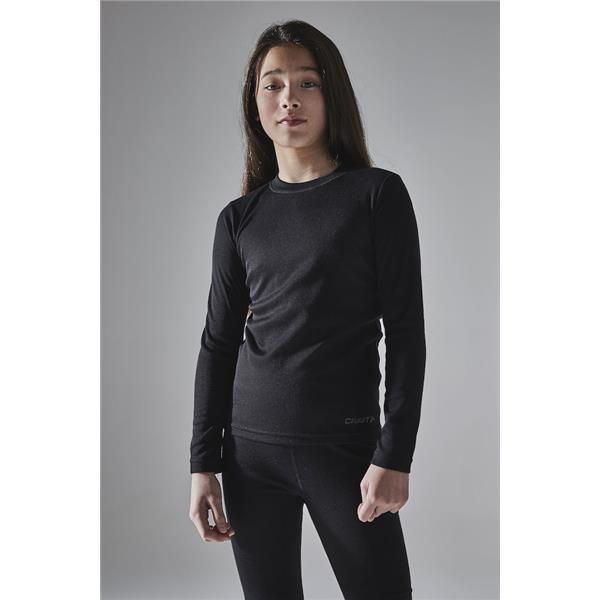 craft otroški set core warm baselayer black -aktivno perilo 