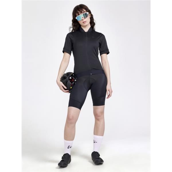 CRAFT ŽENSKA KOLESARSKA MAJICA S KRATKIMI ROKAVI CORE ESSENCE JERSEY REGULAR FIT BLACK
